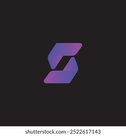 
Carta S Tech Logo modelo vetorial totalmente editável