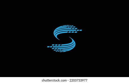  Letter s tech logo icon design vector template 