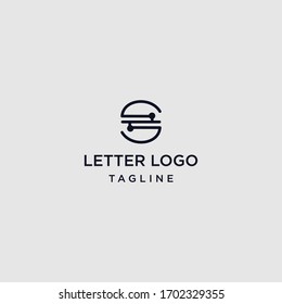 Letter S Tech logo template design in Vector illustration