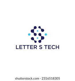 letter s tech modern and simple