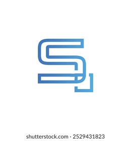 Letter S Techno Line logo icon vector