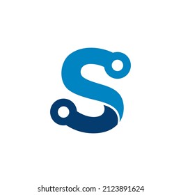 Letter S Technology Logo can be use for icon, sign, logo and etc