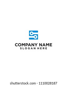 letter s technology logo design vector illustration template
