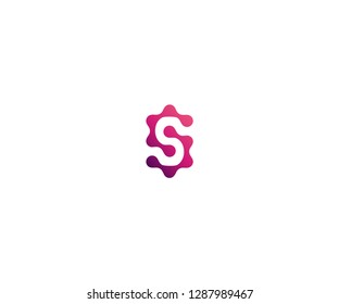 letter S technology logo design element
