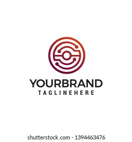 letter s Technology logo design concept template vector