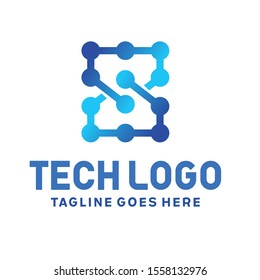 Letter S Technology Logo Design Inspiration For Business And Company
