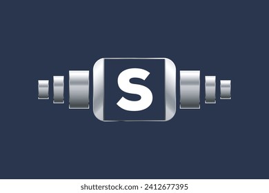 Letter S technology logo design template