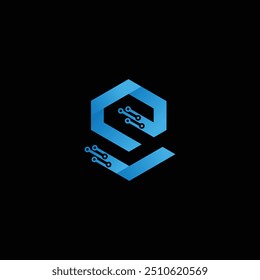 Letter S technology logo Design, S digital Tech logo vector