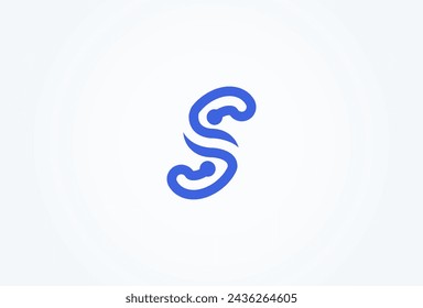 Letter S Technology Logo, letter S with tech style logo design inspiration, Flat Vector Logo Design, vector illustration