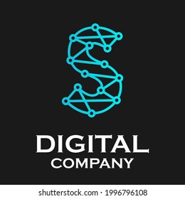 Letter s technology logo template illustration