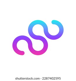 Letter S technology modern abstract logo design
