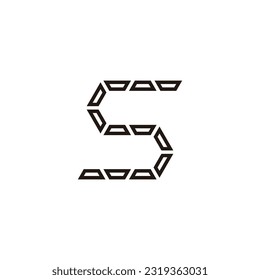 Letter S technology, modern geometric symbol simple logo vector