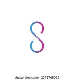 Letter S technology, modern geometric symbol simple logo vector