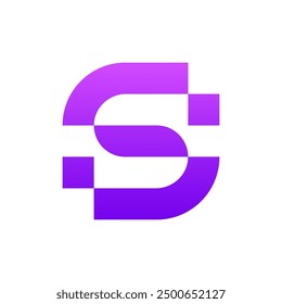 Letter S technology modern logo design