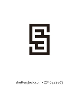 Letter S, technology, square geometric symbol simple logo vector