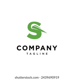 Letter S Tennis Ball Logo icon vector template eps