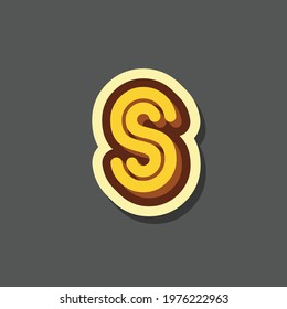 Letter S text effect design vector