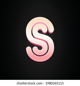 letter S text effect design vector, Can be used for Logo.