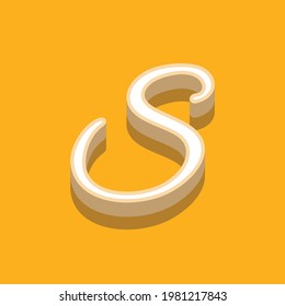 vector de diseño de efecto de texto de letra S, se puede utilizar para Logo.
