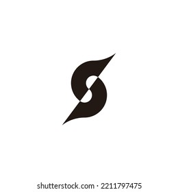 Letter S thunder, electric geometric symbol simple logo vector