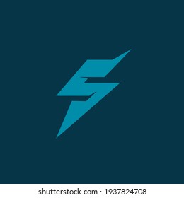 Letter s thunder logo design