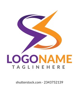 Descarga gratuita del diseño del logotipo del trueno