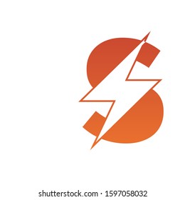Letter S thunder power shape logo icon. Electrical Icon logo concept.