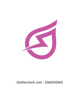 letter s thunder shape logo vector