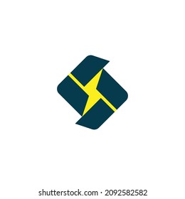 Plantilla de logotipo cuadrado de la letra S - Ilustración vectorial
