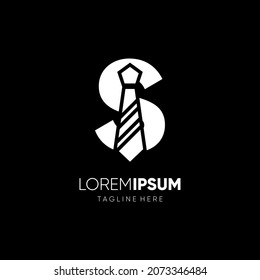 Letter S Tie Elegantes Logo Design Vektorsymbol Grafisches Emblem Illustration Hintergrund Vorlage