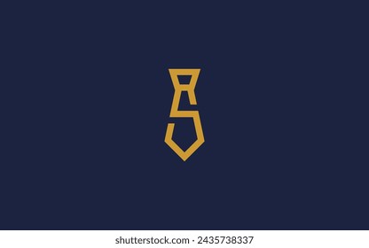 letter s with tie logo icon design vector design template inspiration