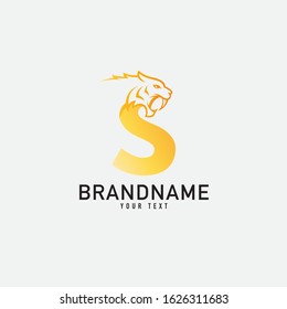 letter S Tiger logo vector