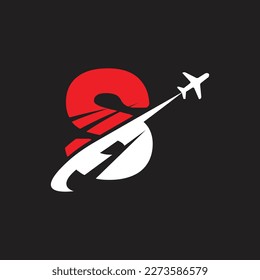 Letter S tour and travel logo design vector