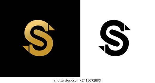 letter S trade marketing logo design vector. company, corporate, business, finance symbol icon.