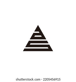 Letter a and S, triangle geometric symbol simple logo vector