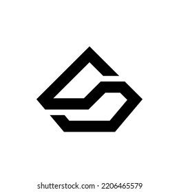 	
Letter A and S triangle geometric symbol simple logo vector
