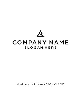 letter s triangle logo design vector illustration template