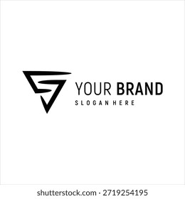 Letra S Triángulo Logotipo Elemento de diseño Vector Plantilla