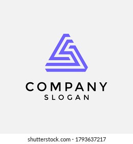 letter S triangle logo. editable and easy to custom