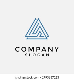 letter S triangle logo. editable and easy to custom