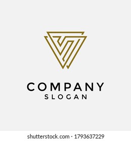 letter S triangle logo. editable and easy to custom