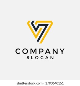 logotipo del triángulo de la letra S. editable y fácil de personalizar