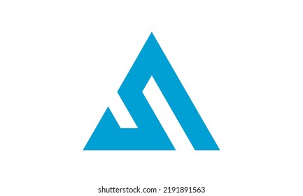 letter S triangle and mountain  logo vector design symbol illustration sign icon design idea