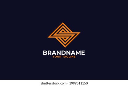 Letter s triangle sign symbol logo | square | hexagon