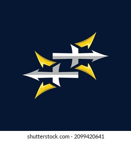 Letter S Trident Logo Design