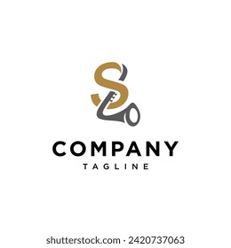 Letter S Trumpet Sexophone logo icon vector template.eps
