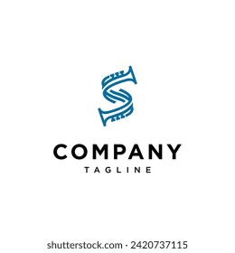 Letter S Trumpet Sexophone logo icon vector template.eps