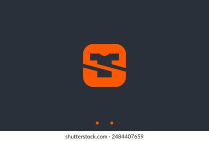 letter s with t-shirt logo design vector silhouette illustration