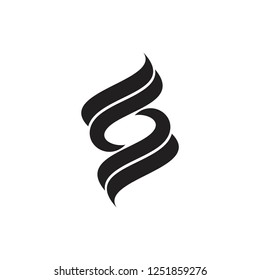 Letter S Twist Curves Logo Vector