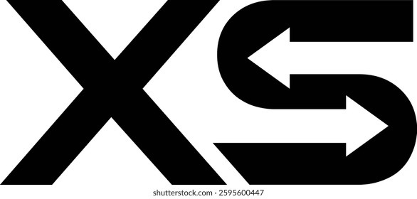 letter s two arrow recycle or exchange logo with vector file.